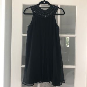 Marciano black studded high neck cocktail dress